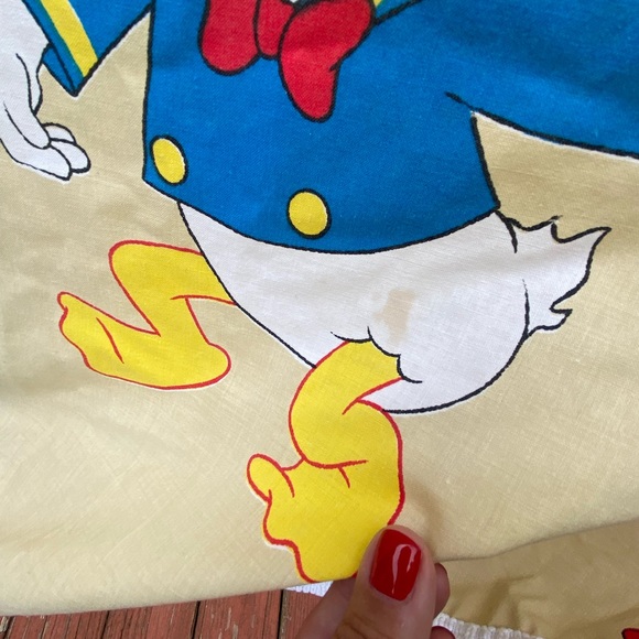 Vintage Fashion Manor Pennys Disney Donald Duck Mickey Minnie Daisy fitted sheet - Picture 11 of 15